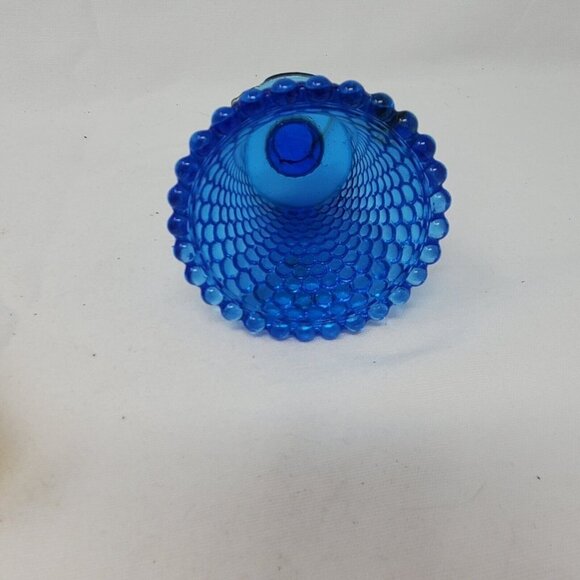 Vintage HOMCO Amber Gold Red Blue HOBNAIL Pattern Votive Peg Cup - Picture 10 of 11